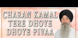 Charan Kamal Tere Dhoye Dhoye Pivaa Mere Satguru Deen Dayala Lyrics Charan Kamal Tere Dhoye Dhoye Pivaa Mere Satguru Deen Dayala Lyrics